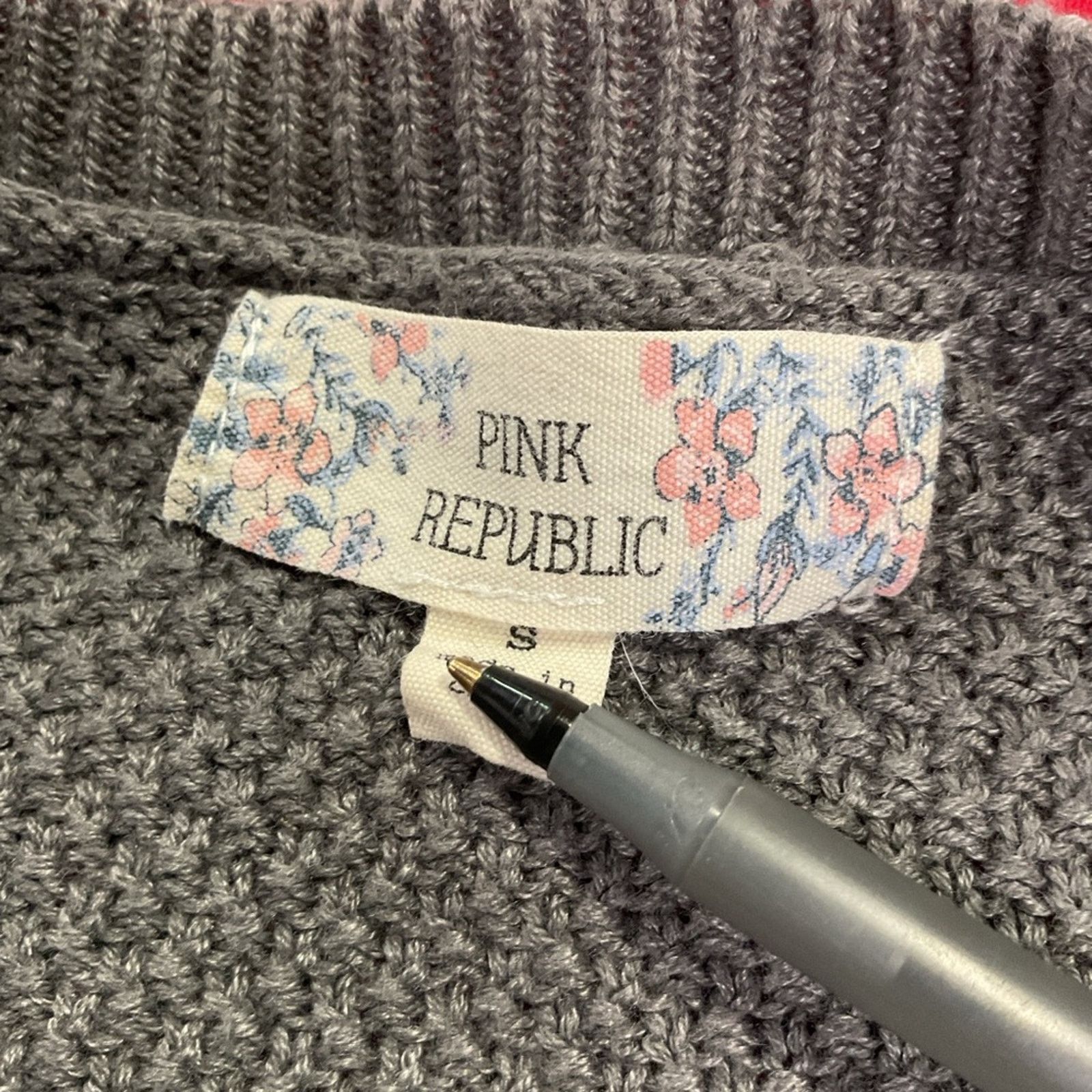 Vintage Pink Republic Knit Sweater Size S / US 4 / IT 40 - 3 Thumbnail
