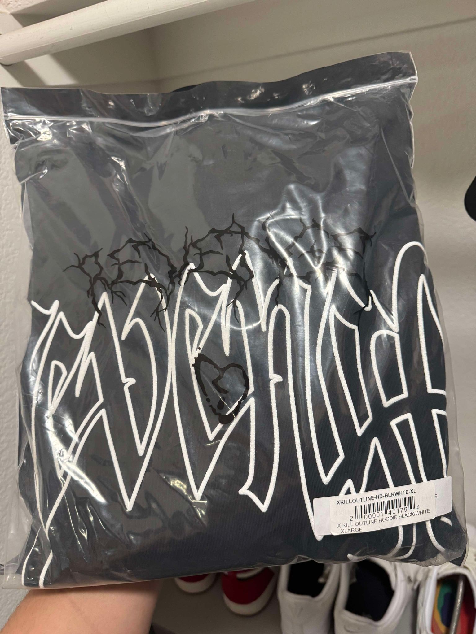 Revenge Revenge White Outline Kill Logo Hoodie Size US XL / EU 56 / 4 - 5 Thumbnail