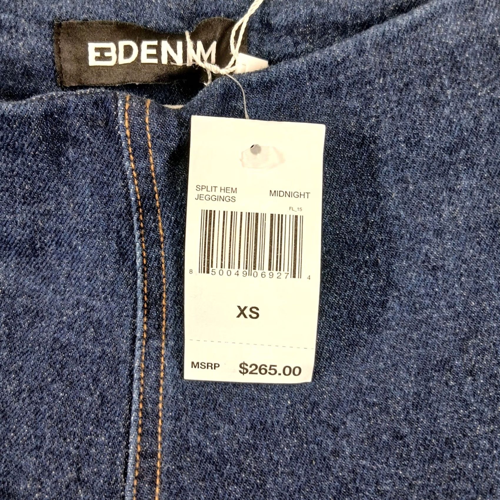 EB Denim VINTAGE EB Denim USA Made Midnight Split Hem Jeggings Women XS Blue NWT Size 26" / US 2 / IT 38 - 6 Thumbnail