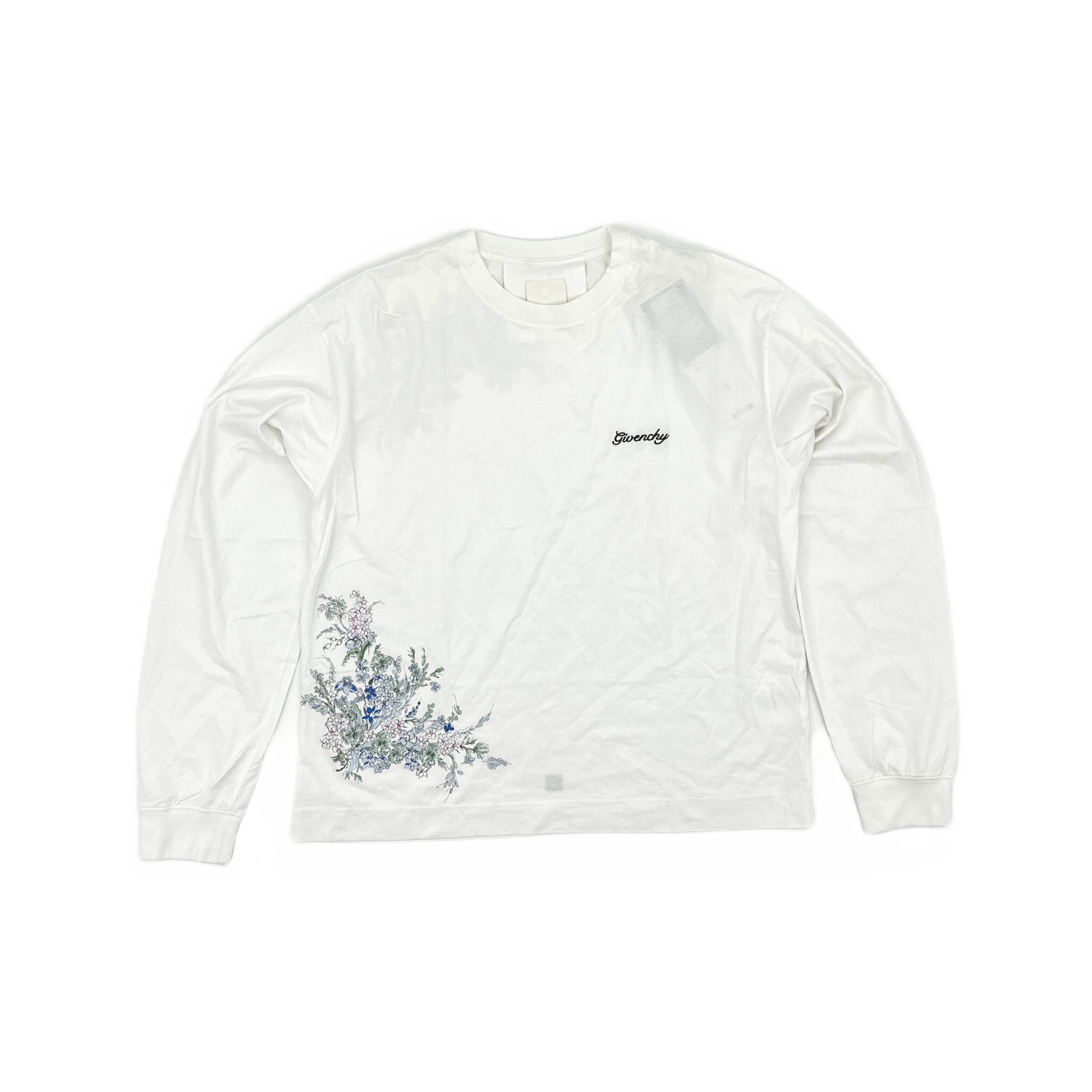 Givenchy Givenchy Floral Logo Long Sleeve T-Shirt Size L Size US L / EU 52-54 / 3 - 1 Thumbnail