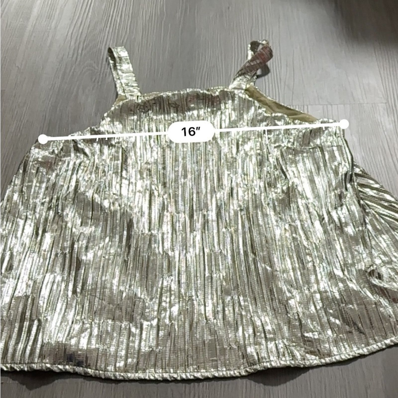 Anthropologie Anthropologie Maeve Shine On Silver Metallic Sleeveless Top Size S / US 4 / IT 40 - 8 Thumbnail