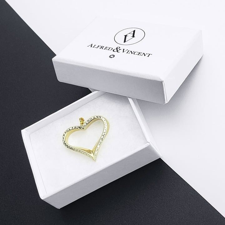 Other Reversible Heart Love Charm D-Cut Pave Pendant in 2-tone 14k Size ONE SIZE - 2 Thumbnail