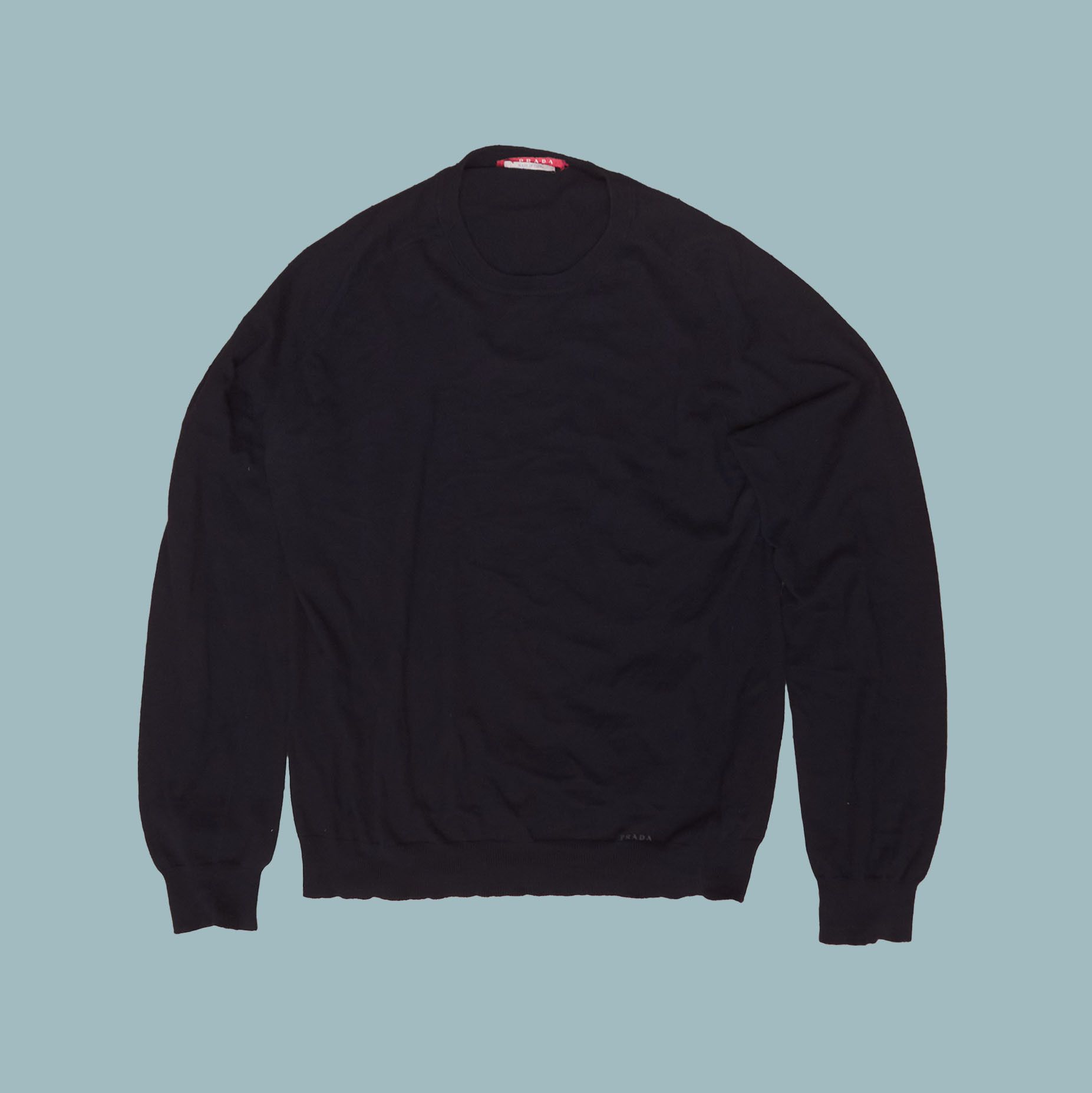 Prada PRADA CASHMERE/COTTON NAVY SWEATSHIRT 54 Size US L / EU 52-54 / 3 - 1 Thumbnail