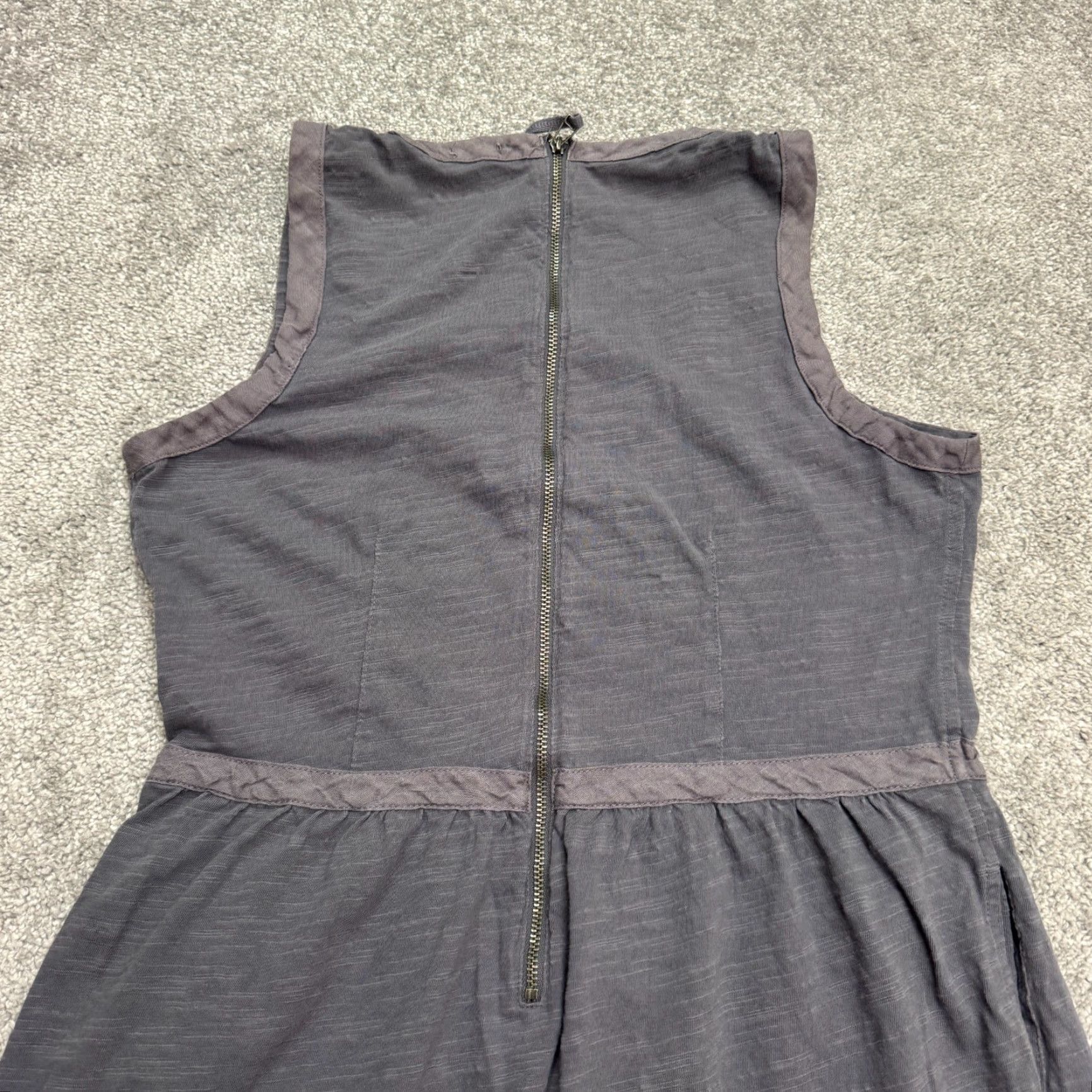J.Crew J.Crew Dress Womens 8 Gray Cotton Sleeveless Scoop Neck A-Line Casual Stretch Size M / US 6-8 / IT 42-44 - 3 Thumbnail