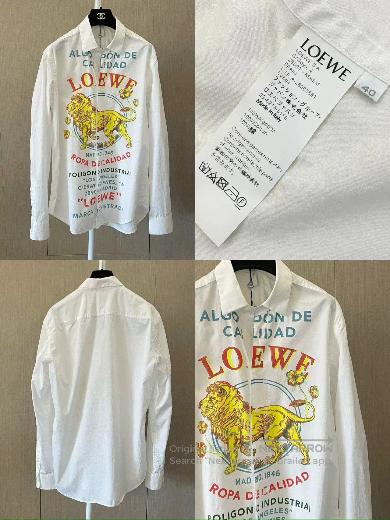 Loewe Loewe Men's Lion Print Shirt. Size US M / EU 48-50 / 2 - 7 Thumbnail
