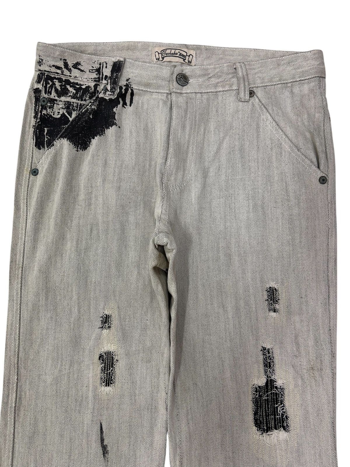 Japanese Brand × Vintage Vintage Japanese Grunge Graffiti Wash Distressed Jeans Size US 34 / EU 50 - 4 Thumbnail