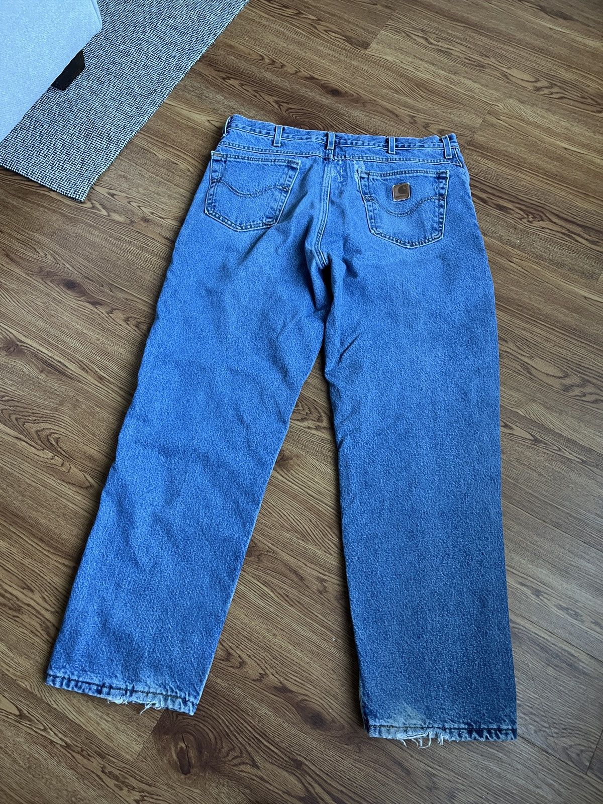 Carhartt × Vintage Carhartt Made in USA Flannel Lined Denim Pants Size US 38 / EU 54 - 2 Thumbnail