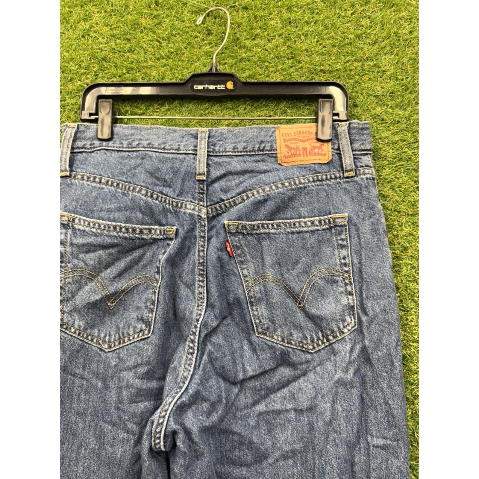 Levi's Levis High Waisted Straight Jeans Womens 30 Denim Wide Leg Baggy y2k Skater Size 30" / US 8 / IT 44 - 4 Thumbnail