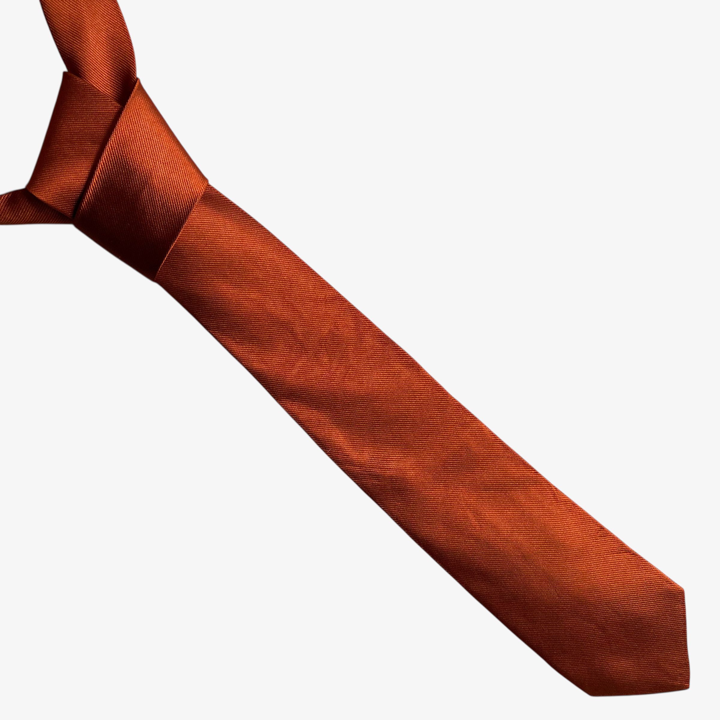 Brooks Brothers Vintage 90s Brooks Brothers Orange Striped Silk Tie Size ONE SIZE - 1 Thumbnail