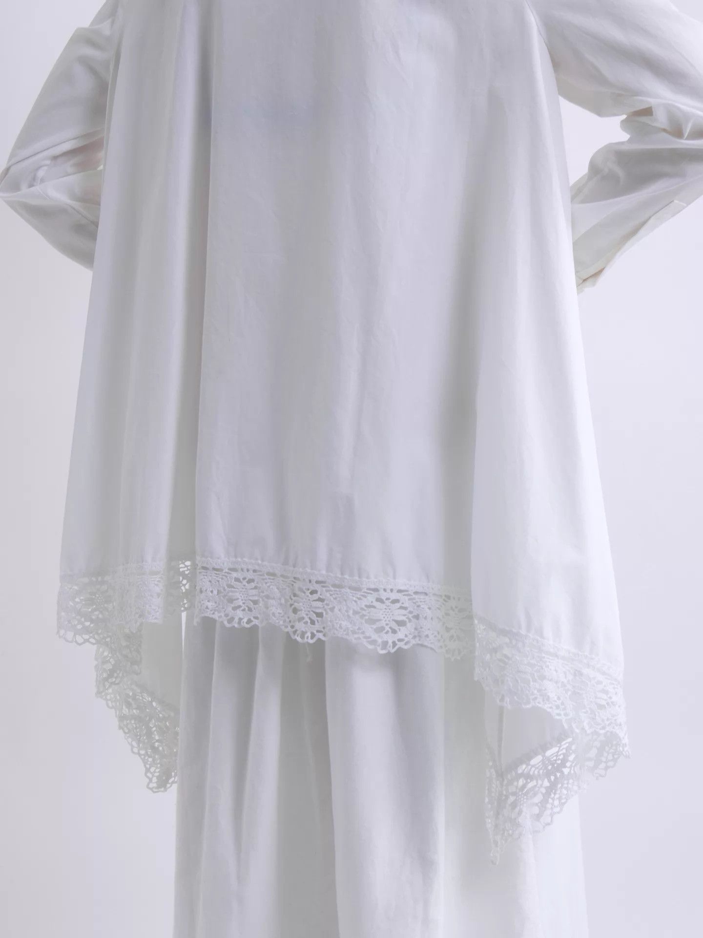 Alexander McQueen Alexander McQueen 2019SS White Cotton Lace Cape Shirt 38 Size XS / US 0-2 / IT 36-38 - 6 Thumbnail