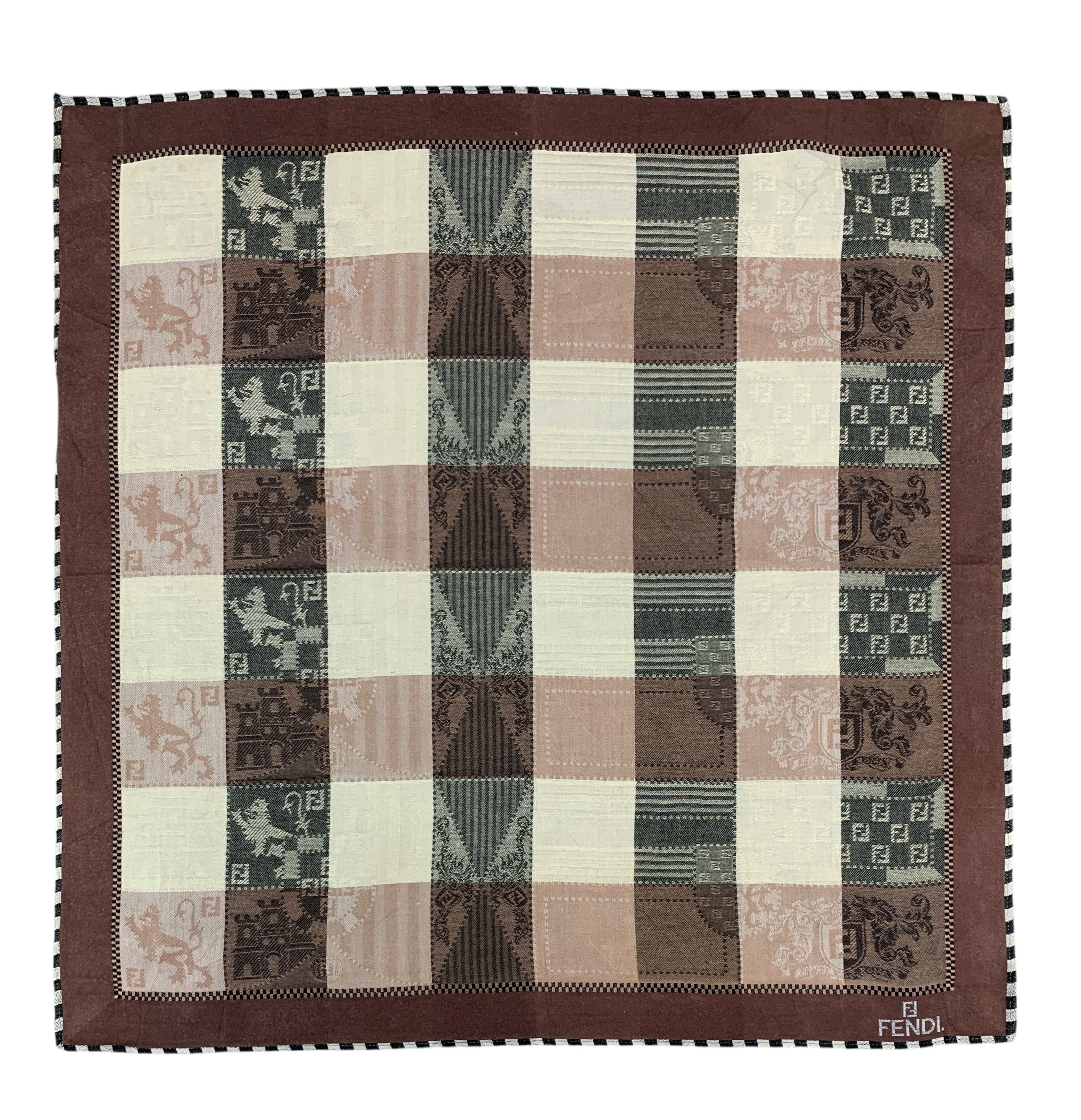 Fendi × Vintage Vintage Fendi Neckerchie Scarf Bandana Handkerchief - HKA916 Size ONE SIZE - 2 Thumbnail