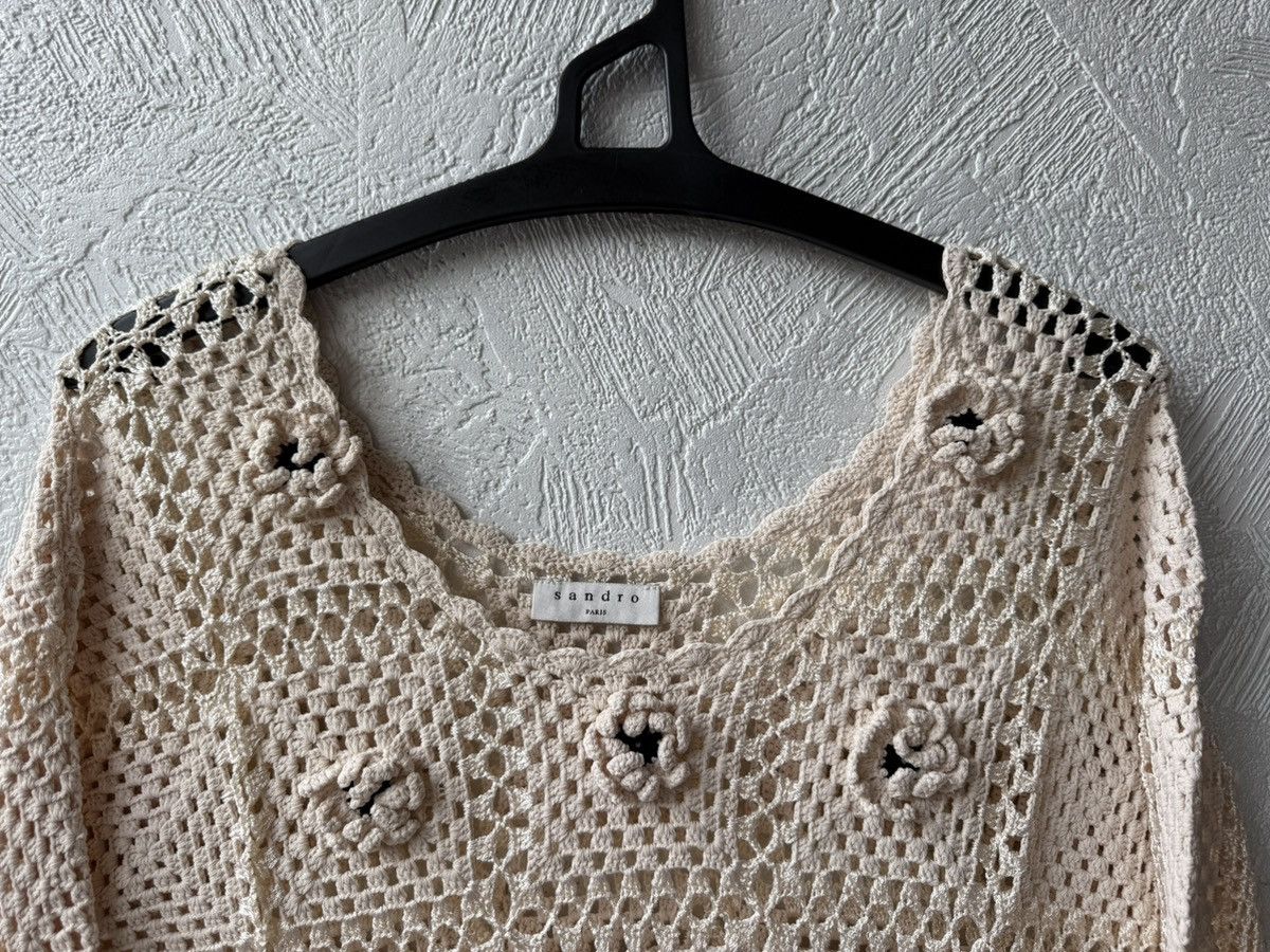 Sandro Sandro Paris Flowers Sweater Size S / US 4 / IT 40 - 4 Thumbnail