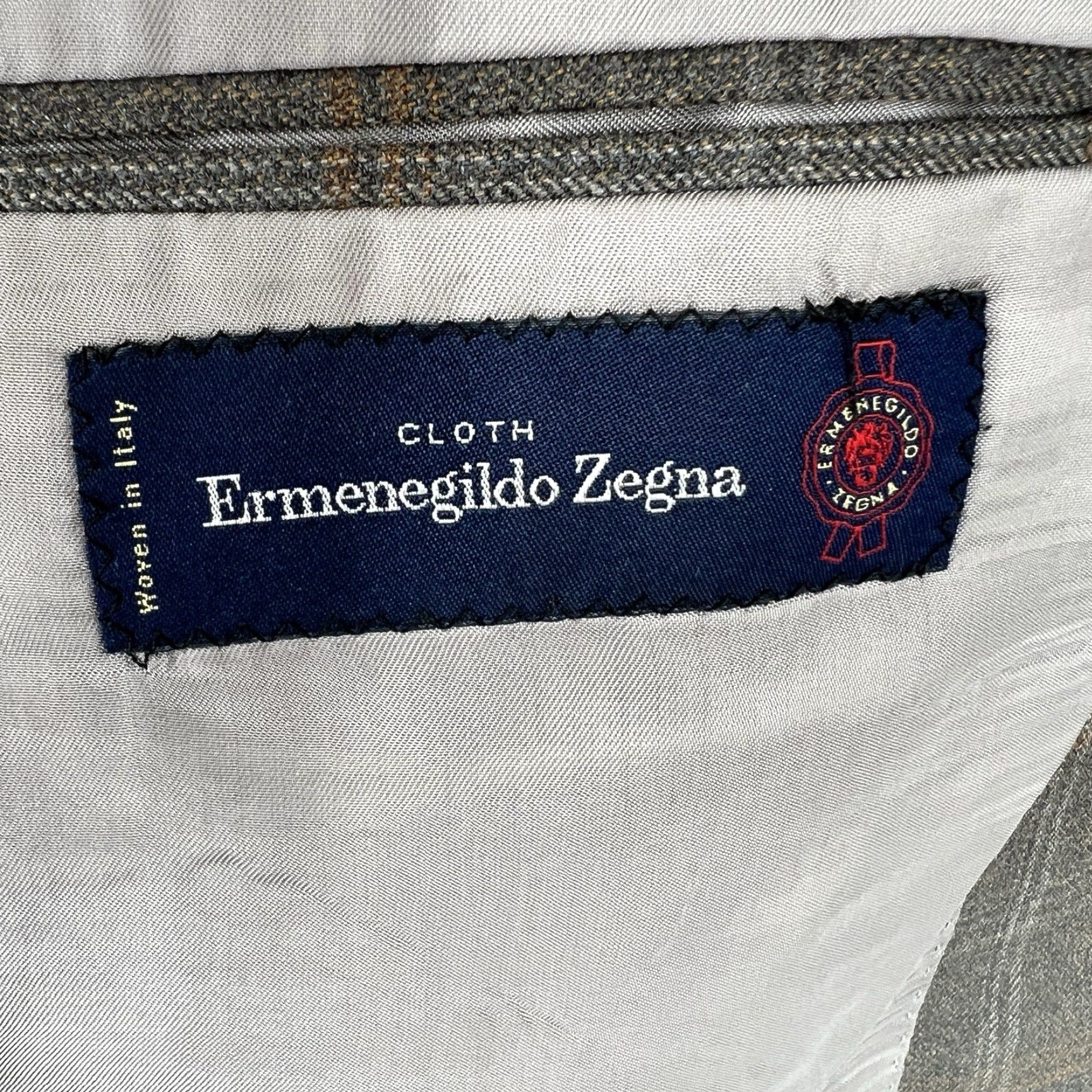 Ermenegildo Zegna VINTAGE Ermenegildo Zegna Blazer Sport Coat Check Pattern 43R Two-Button Notch Lapel Wool Tweed Italy Classic Mens Size 46R - 7 Thumbnail