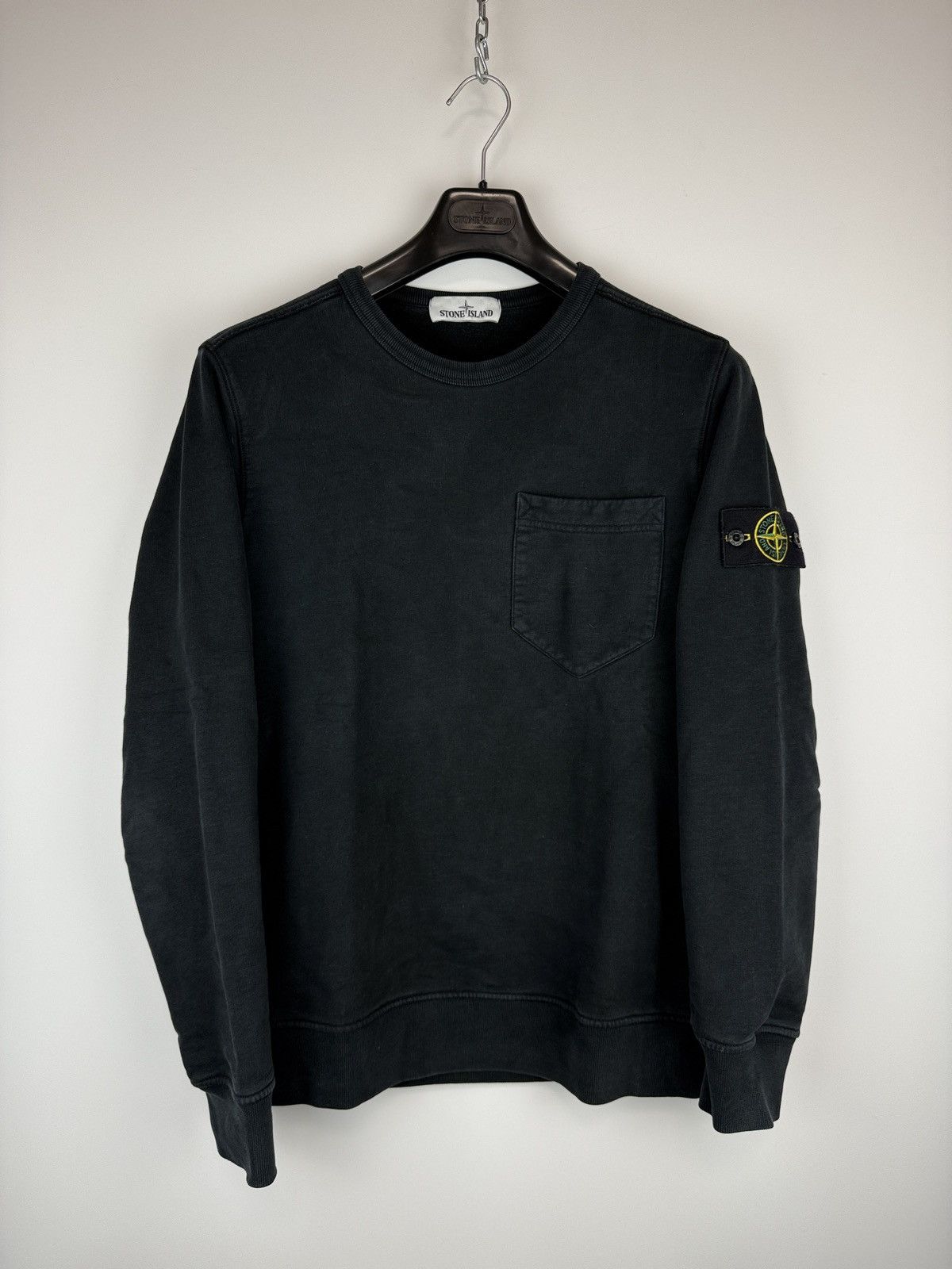 Stone Island Black Stone Island sweatshirt with pocket chest Size US M / EU 48-50 / 2 - 1 Thumbnail