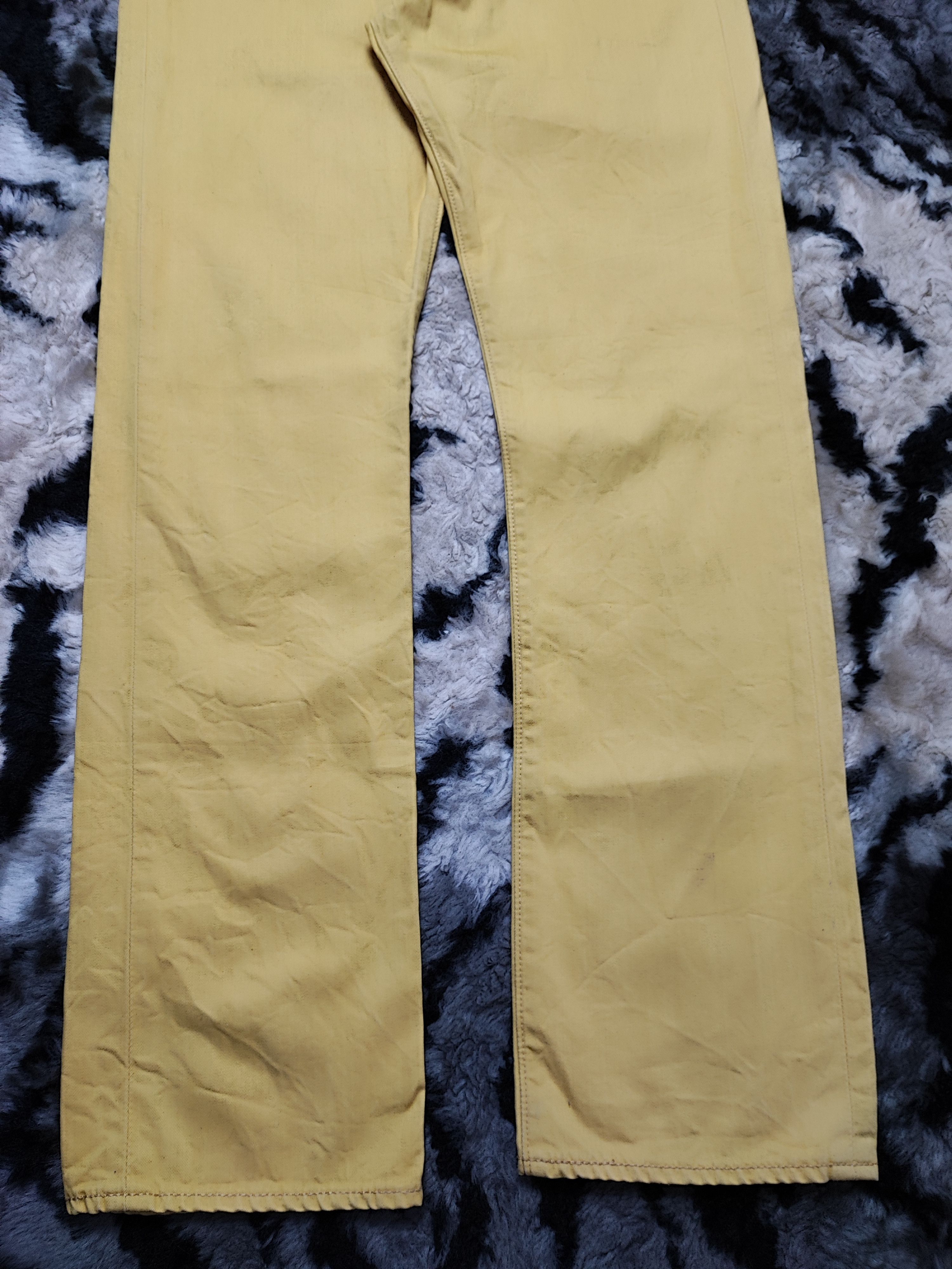 Levi's Levi’s 501 Button Fly Yellow Jeans Straight Cut Size US 31 - 4 Thumbnail
