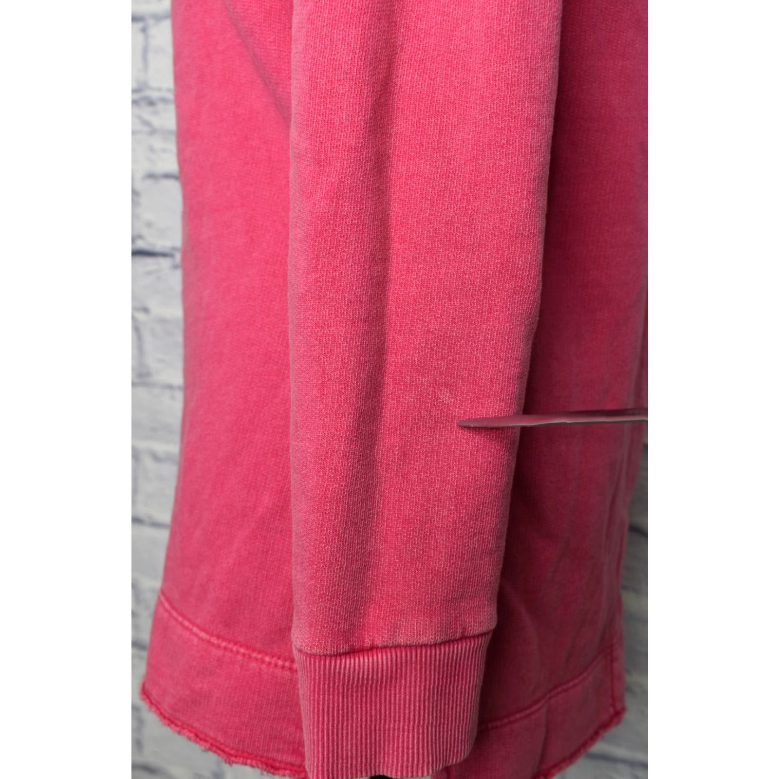 Vintage Pilcro Sweatshirt Long Sleeve Pink 2XS Womens Pullover Terry Cotton V-Neck Casual Pullover Sweatshirt Women Size XXS / US 00 / IT 34 - 2 Thumbnail