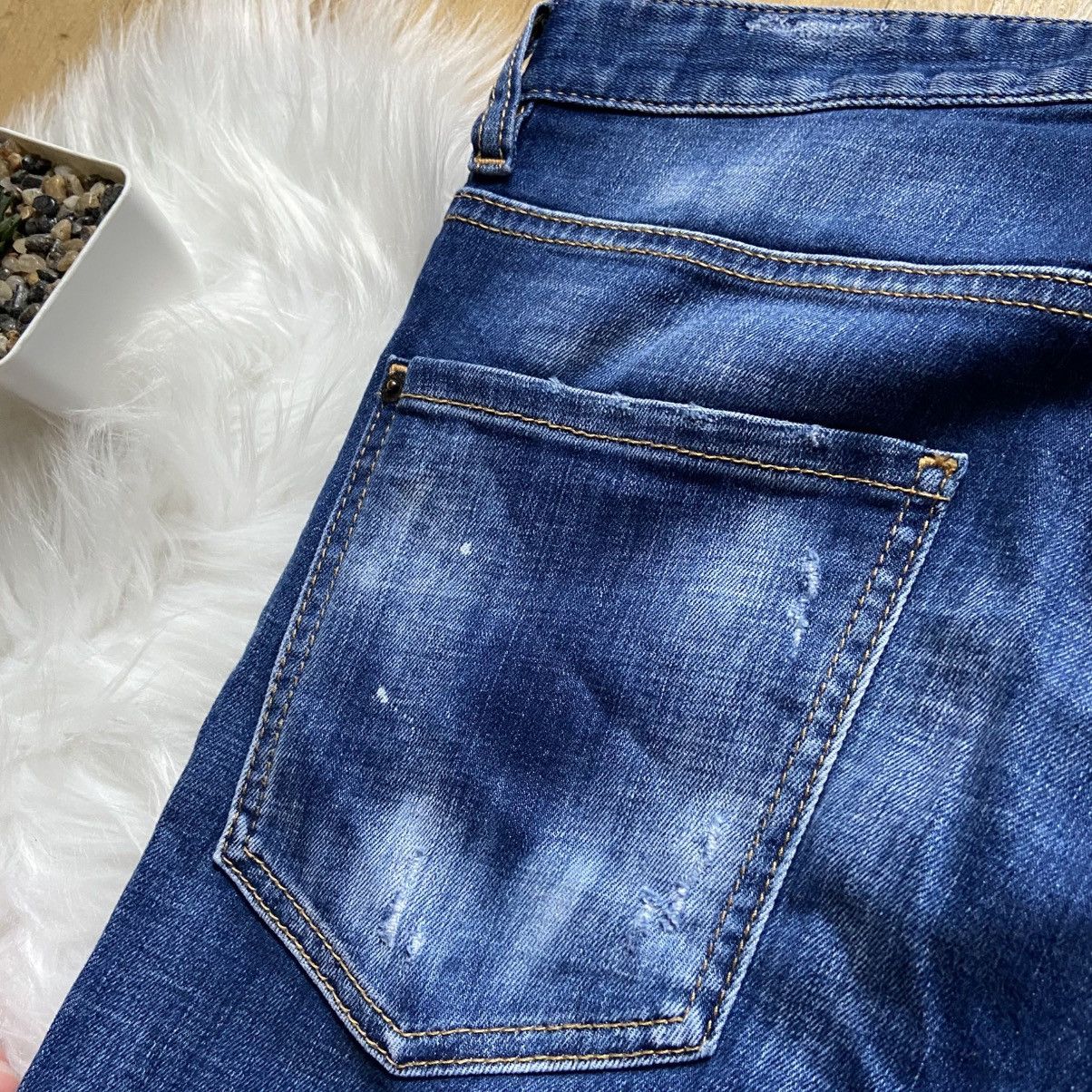 Dsquared2 📌 Crazy Dsquared2 Slim Fit Distressed Jeans Mens 32 Size US 32 / EU 48 - 9 Thumbnail