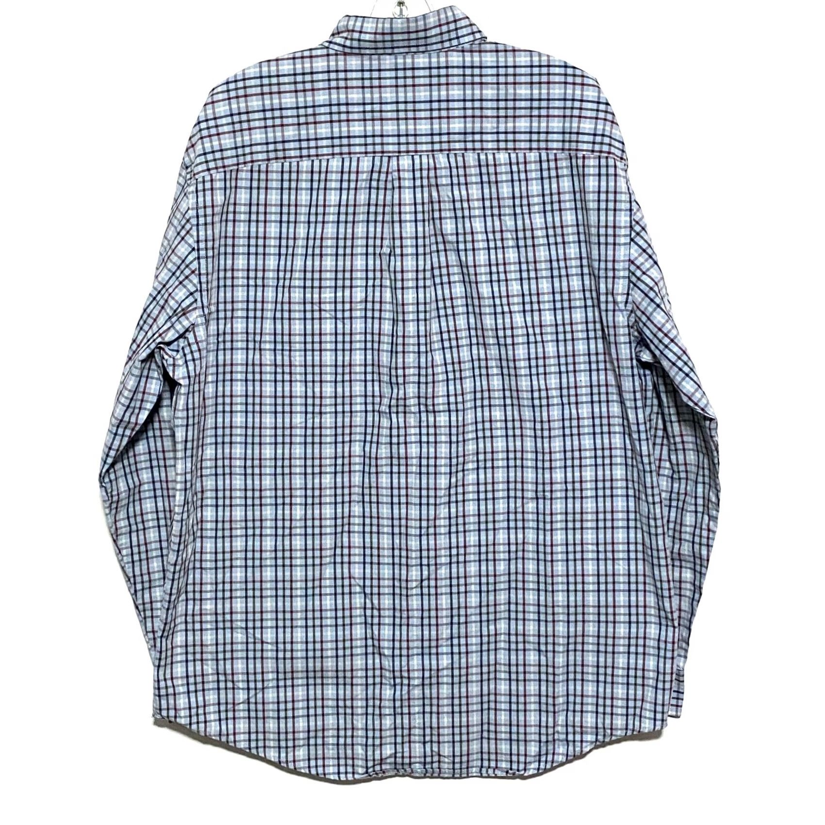 Arrow Arrow Plaid Button-Down Long Sleeve Shirt Mens L Blue Classic Preppy Business Casual Shirt Size US L / EU 52-54 / 3 - 4 Thumbnail