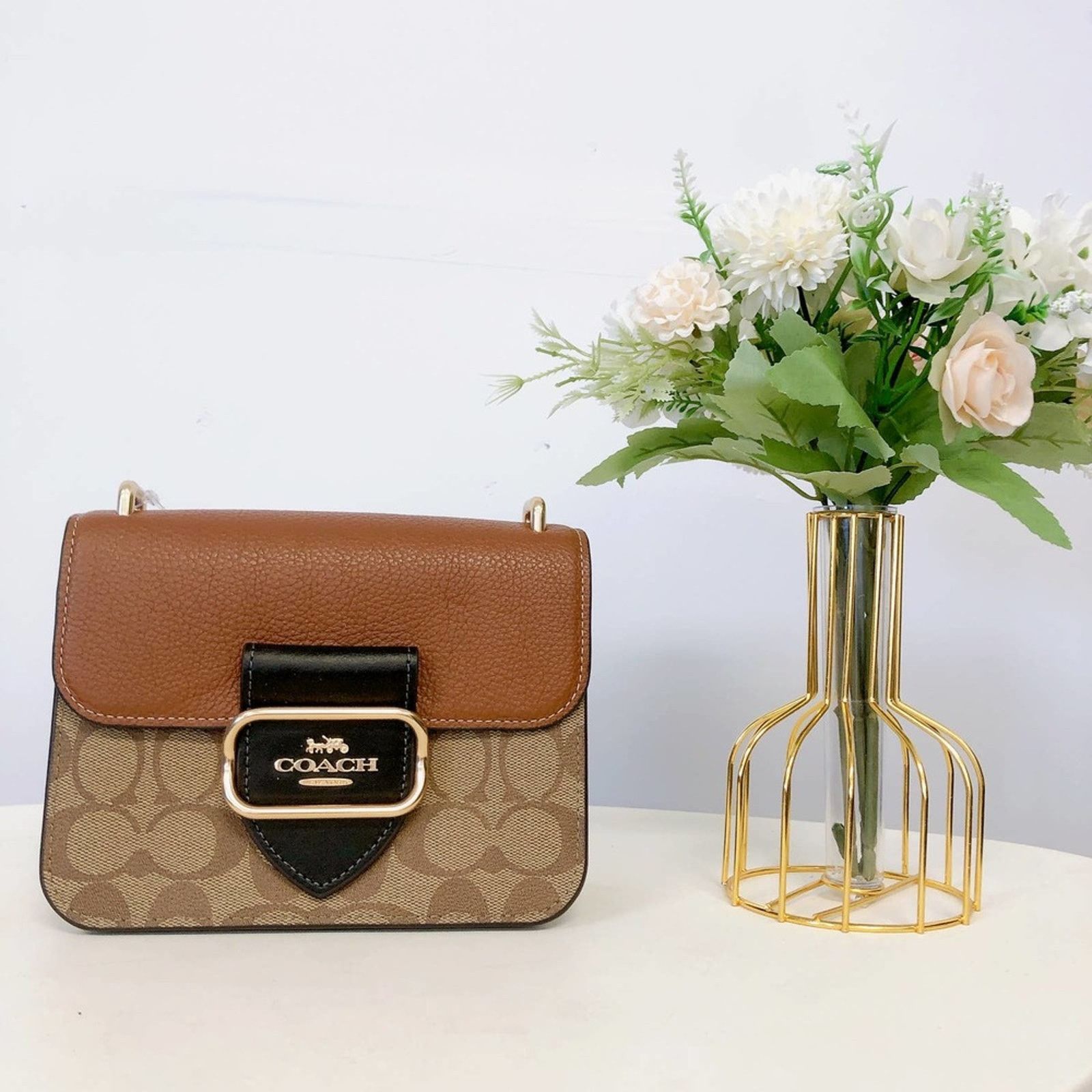 Coach Coach CL462 Morgan Square In Colorblock Sig IN Khaki Size ONE SIZE - 2 Thumbnail