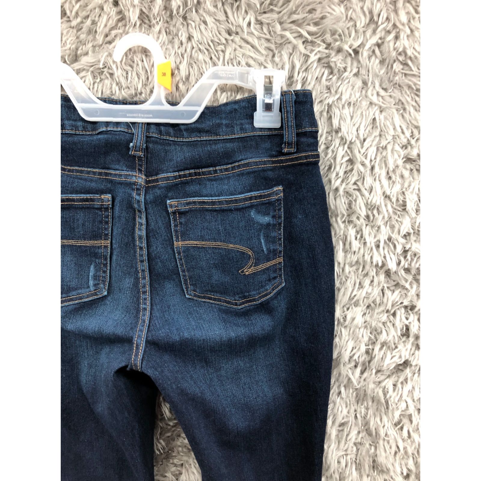 Vintage Time & TRU Skinny Jeans Womens Size 6 Mid Rise Dark Wash Blue Denim Size 28" / US 6 / IT 42 - 7 Thumbnail