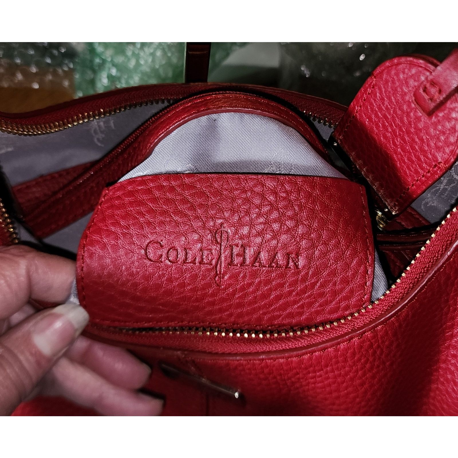 Cole Haan Cole Haan Red Leather Tote Bag Size ONE SIZE - 9 Thumbnail