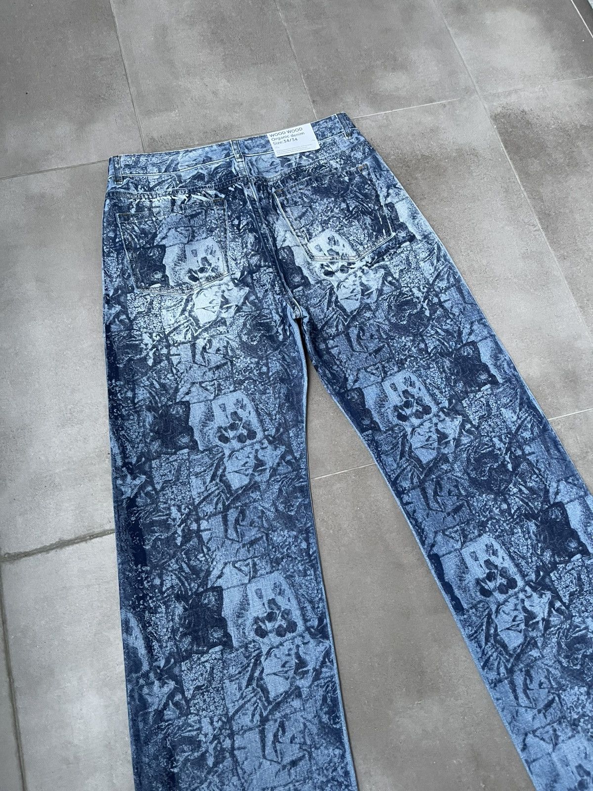 Wood Wood !DS! SS24 Wood Wood Paulo Loose Leg Floral Wash Denim Pants Size US 32 / EU 48 - 16 Thumbnail