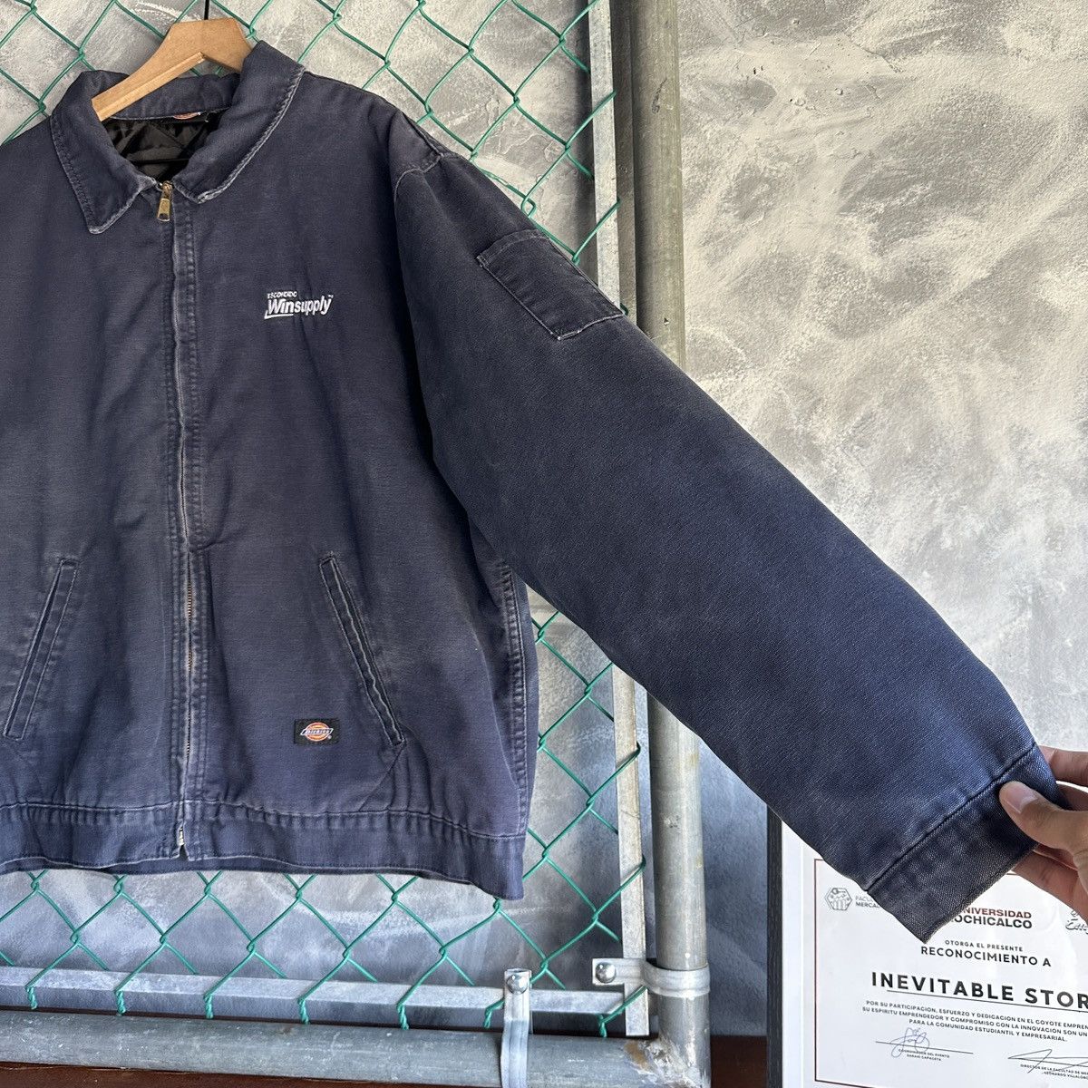 Dickies Vintage Dickies Jacket Navy Blue Detroit Jacket Faded Size US XXL / EU 58 / 5 - 4 Thumbnail