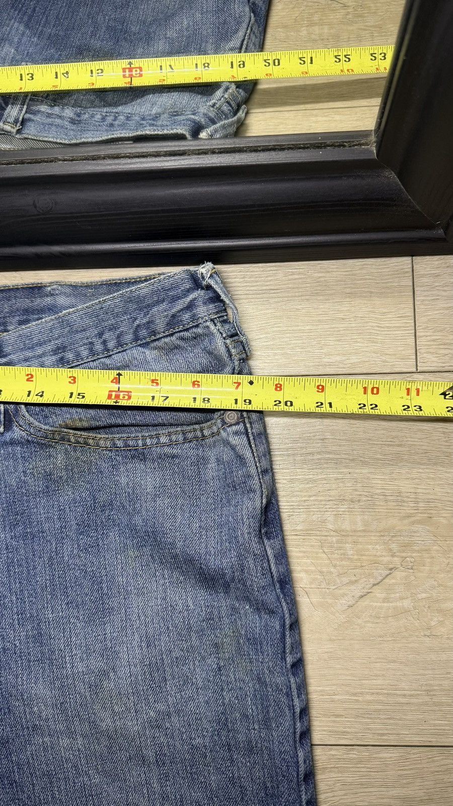 Lee Thrashed Acid Washed Lee 38 x 32 Relaxed StraightLegged Jean Size US 38 / EU 54 - 8 Thumbnail