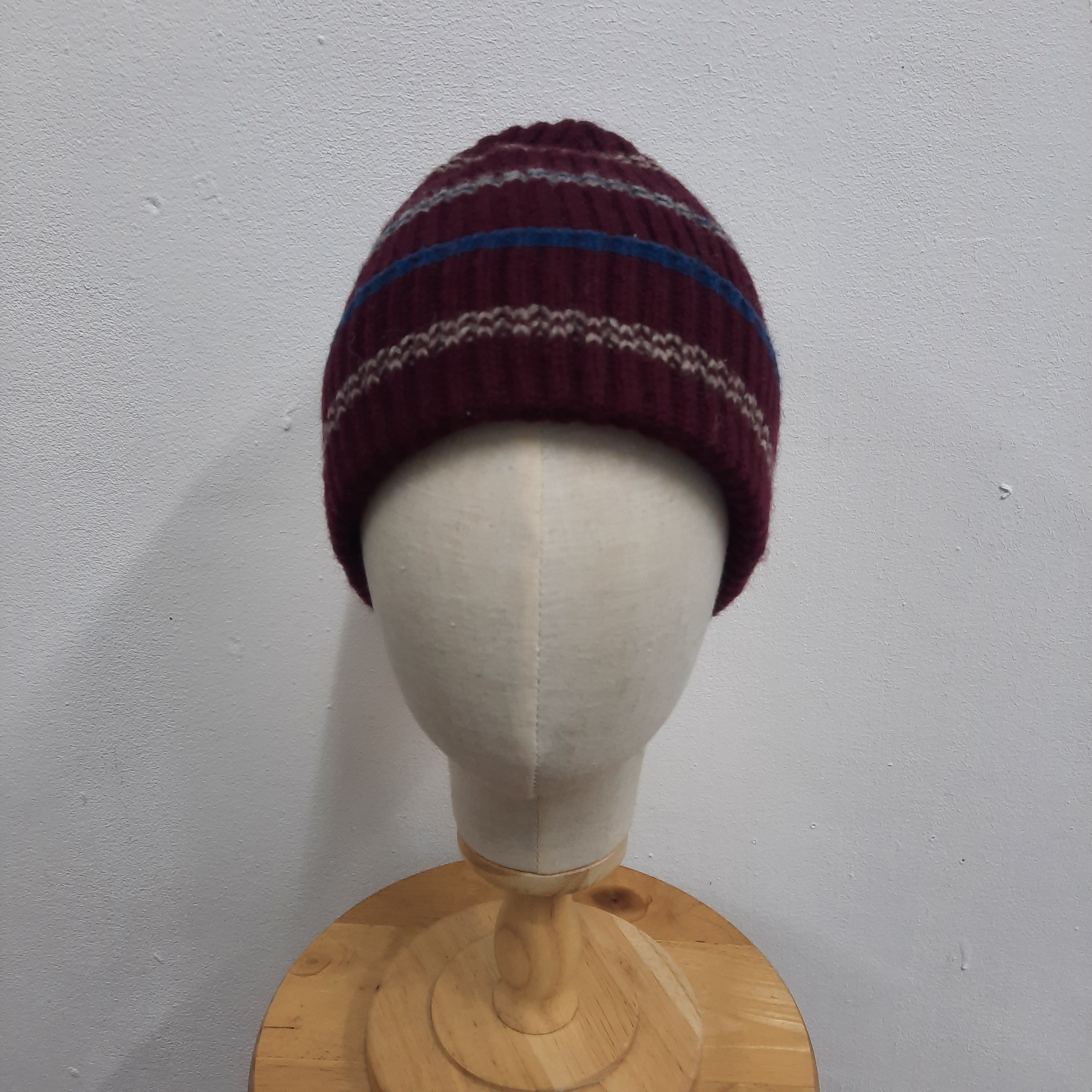 Japanese Brand 🔥Eastboy stripes knitted beanie hat Size ONE SIZE - 2 Thumbnail