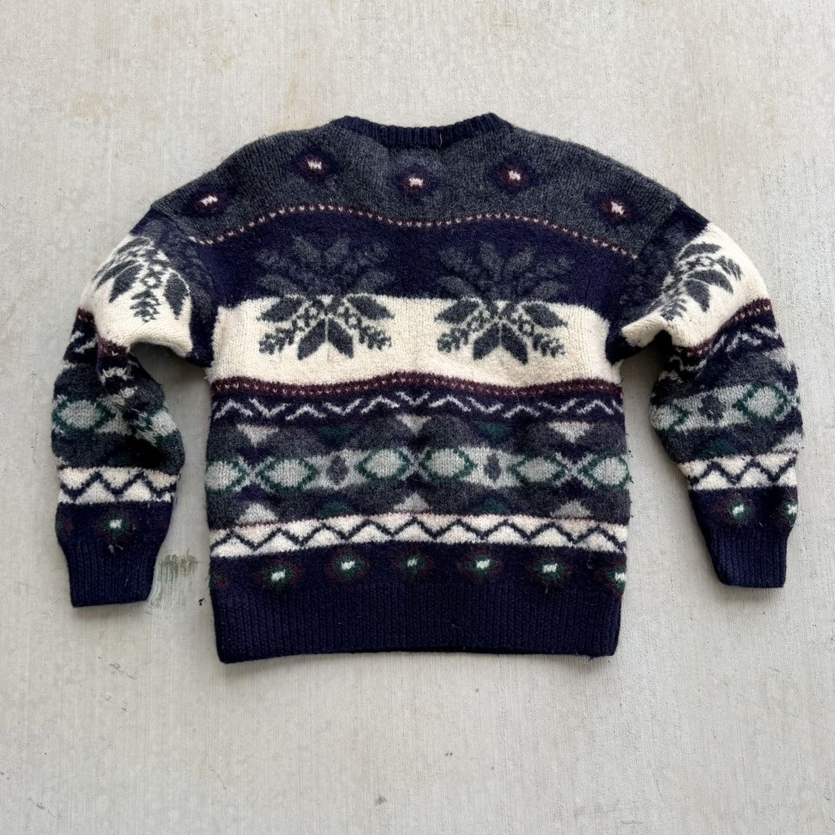 Vintage Vintage Adirondack Sweater Fair Isle 100% Wool Women’s Large Size L / US 10 / IT 46 - 2 Thumbnail