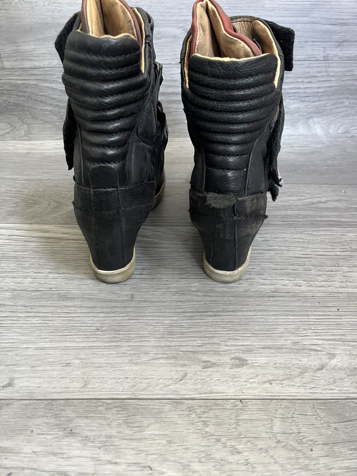 A.S.98 A.S.98 black strappy grunge wedge boots , isabel marant Y2k Size US 8 / IT 38 - 5 Thumbnail