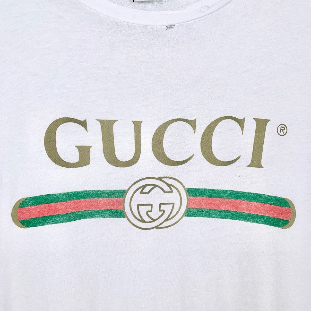 Gucci Gucci T-Shirt White Print Cotton Tee (Size XS) Size US XS / EU 42 / 0 - 6 Thumbnail