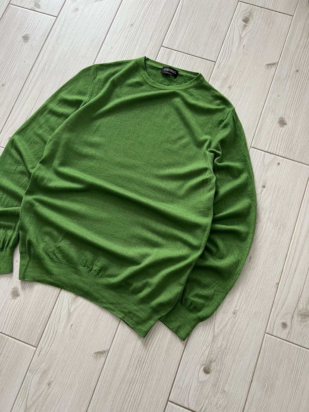 Zanieri Green Sweatshirt Knit Zanieri Made in Iataly Luxury M size Size US M / EU 48-50 / 2 - 2 Thumbnail