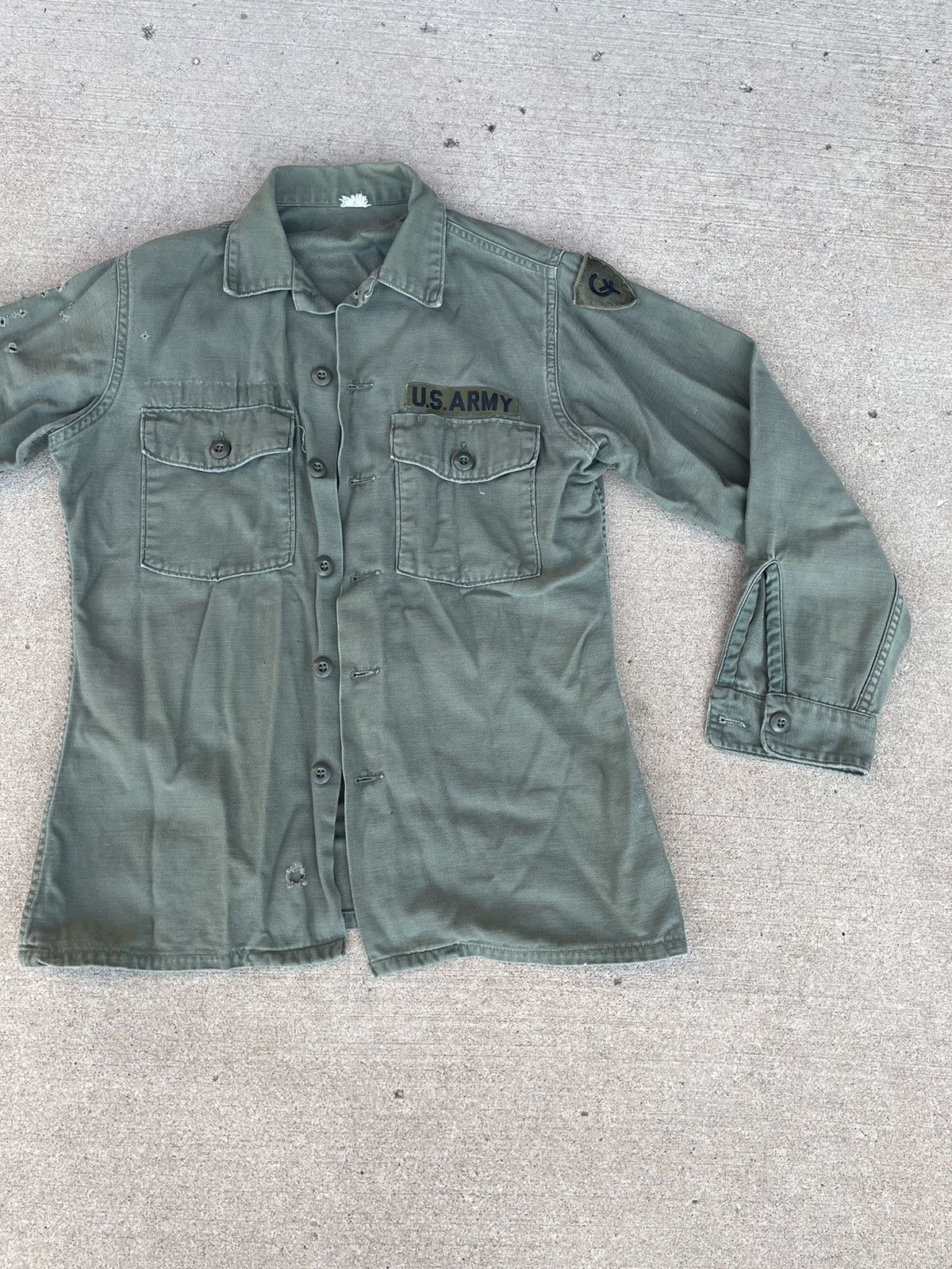 Vintage US Army Military OG-107 Utility Fatigue Shirt Size US M / EU 48-50 / 2 - 2 Thumbnail