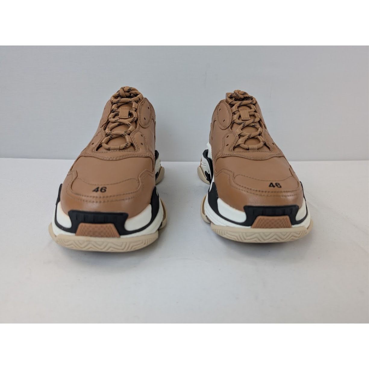 Balenciaga o1rshd1 Triple S Logo Type Sneakers in Nude Beige/Sand Size US 13 / EU 46 - 8 Thumbnail