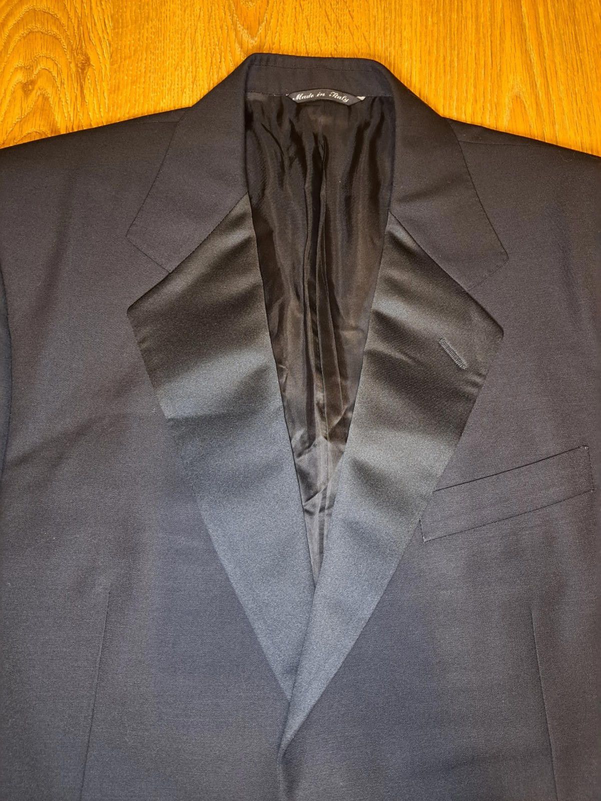 Canali VIRGIN WOOL BEMBERG Canali Tuxedo Jacket Mens 42R Black Size 42R - 8 Thumbnail