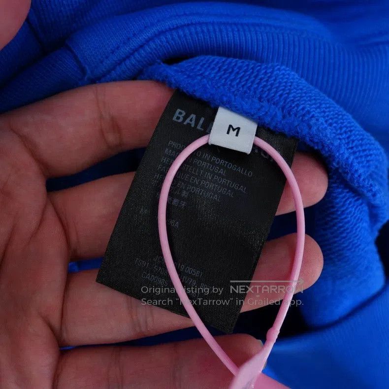 Balenciaga Balenciaga Blue back letter hoodie sweater Size US M / EU 48-50 / 2 - 6 Thumbnail