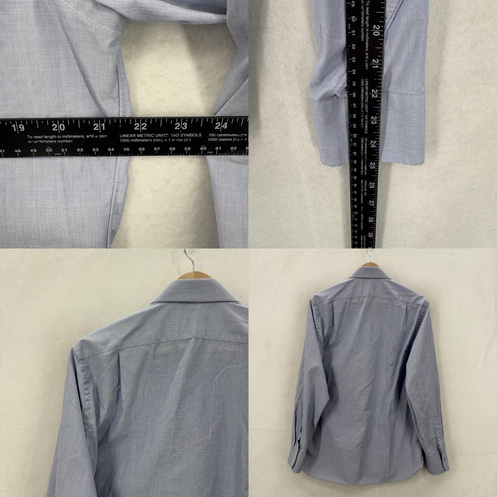 J.Crew J.CREW Ludlow Dress Shirt Mens 15.5 34 Blue Check Classic Stretch Long Sleeve Shirt Size 42R - 8 Thumbnail