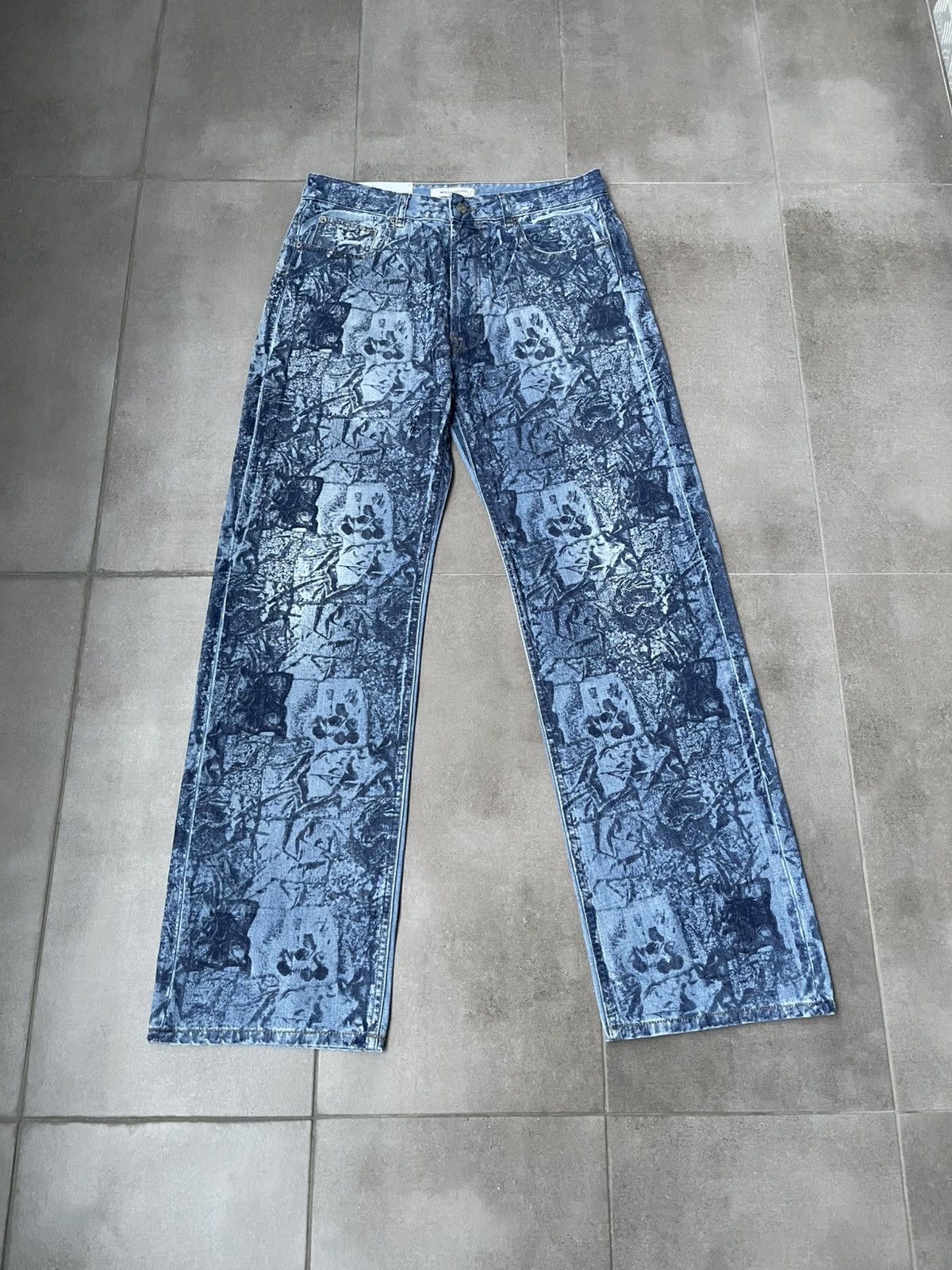 Wood Wood !DS! SS24 Wood Wood Paulo Loose Leg Floral Wash Denim Pants Size US 32 / EU 48 - 8 Thumbnail