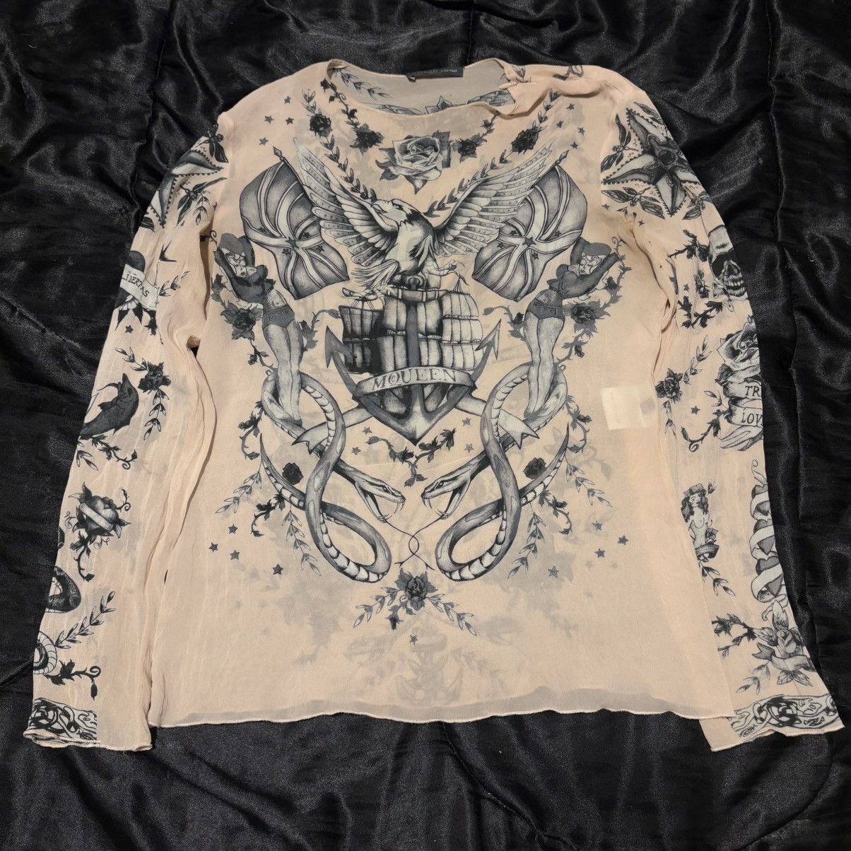 Alexander McQueen 2003 alexander mcqueen tattoo mesh long sleeve Size US S / EU 44-46 / 1 - 1 Thumbnail