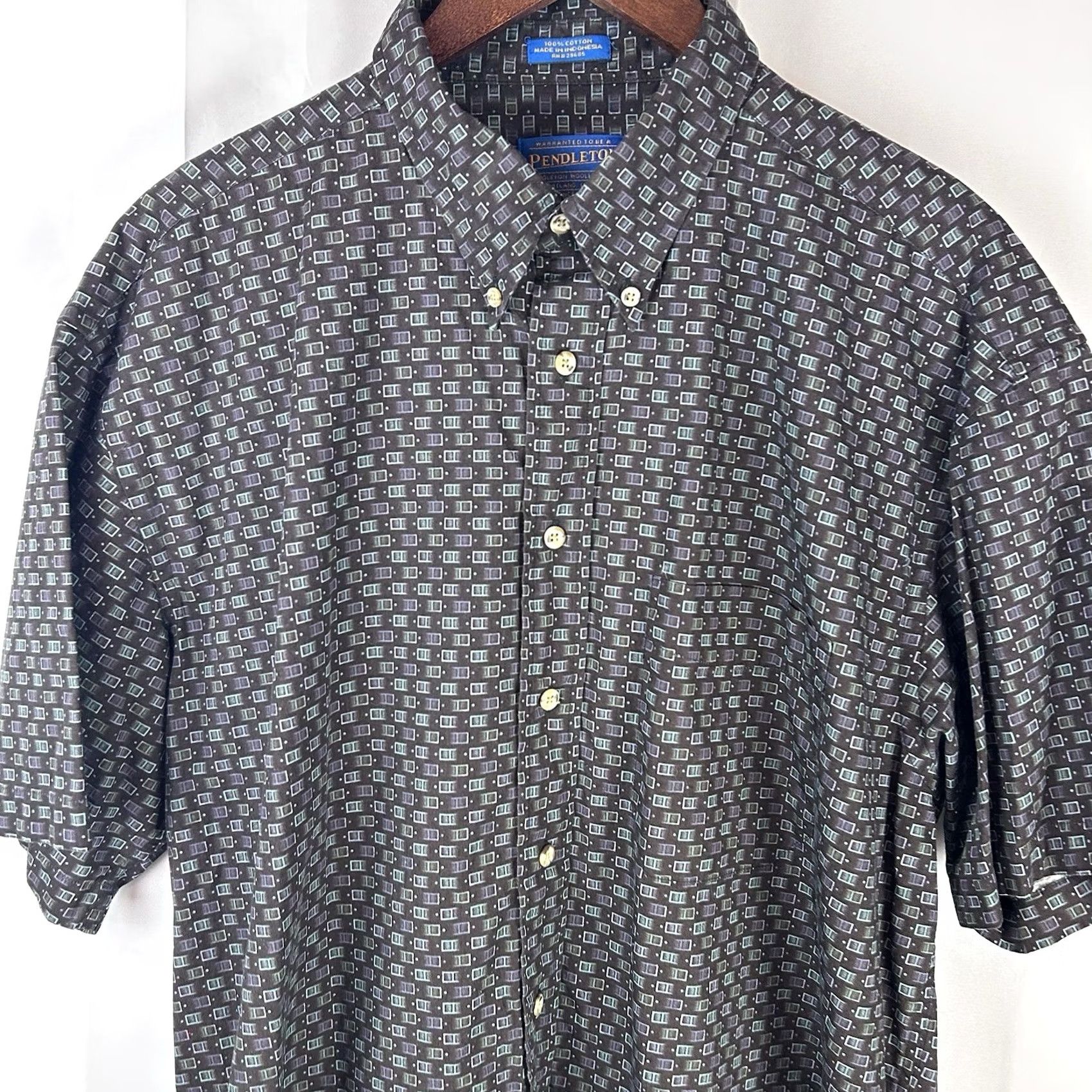 Pendleton Pendleton Geometric All Over Print Button Up Shirt Short Sleeve Men's Large Multicolor Size US L / EU 52-54 / 3 - 2 Thumbnail