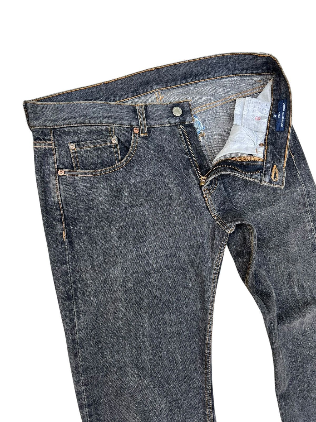 Comme des Garcons Homme 2005 CDGH AD2005 Black Denim Selvedge Jeans Size US 32 / EU 48 - 8 Thumbnail