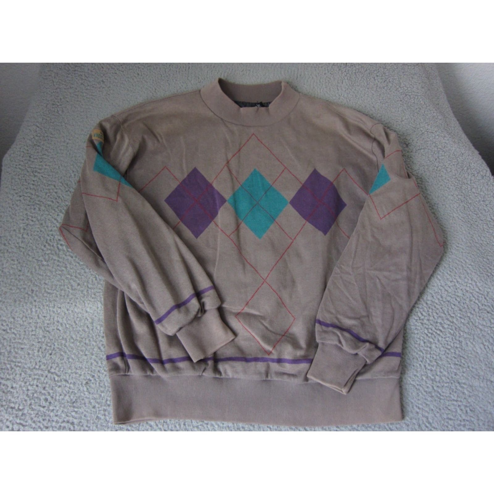 Vintage VINTAGE Gore Tex Sweater Mens Large Brown Blue XCR Argyle Golf Adult Etonic Size US L / EU 52-54 / 3 - 2 Thumbnail