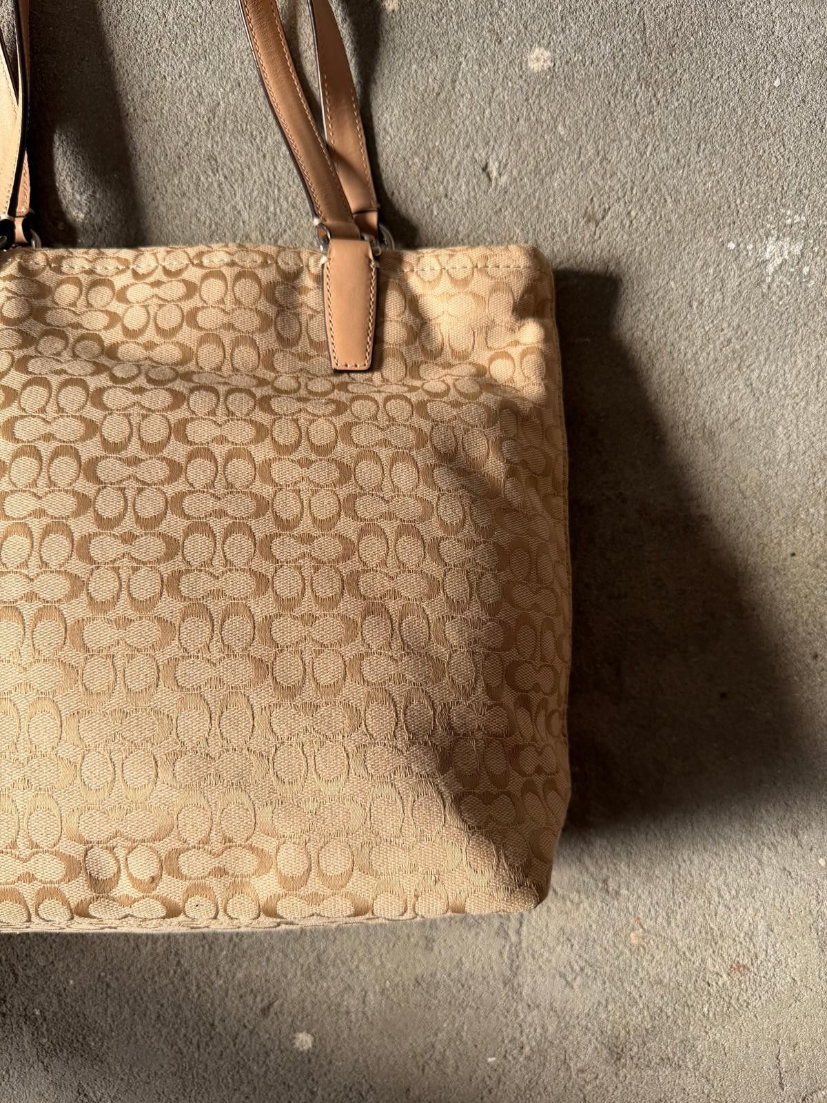 Coach Coach Signature Stripe Tote Bag Beige/Blue Size ONE SIZE - 9 Thumbnail