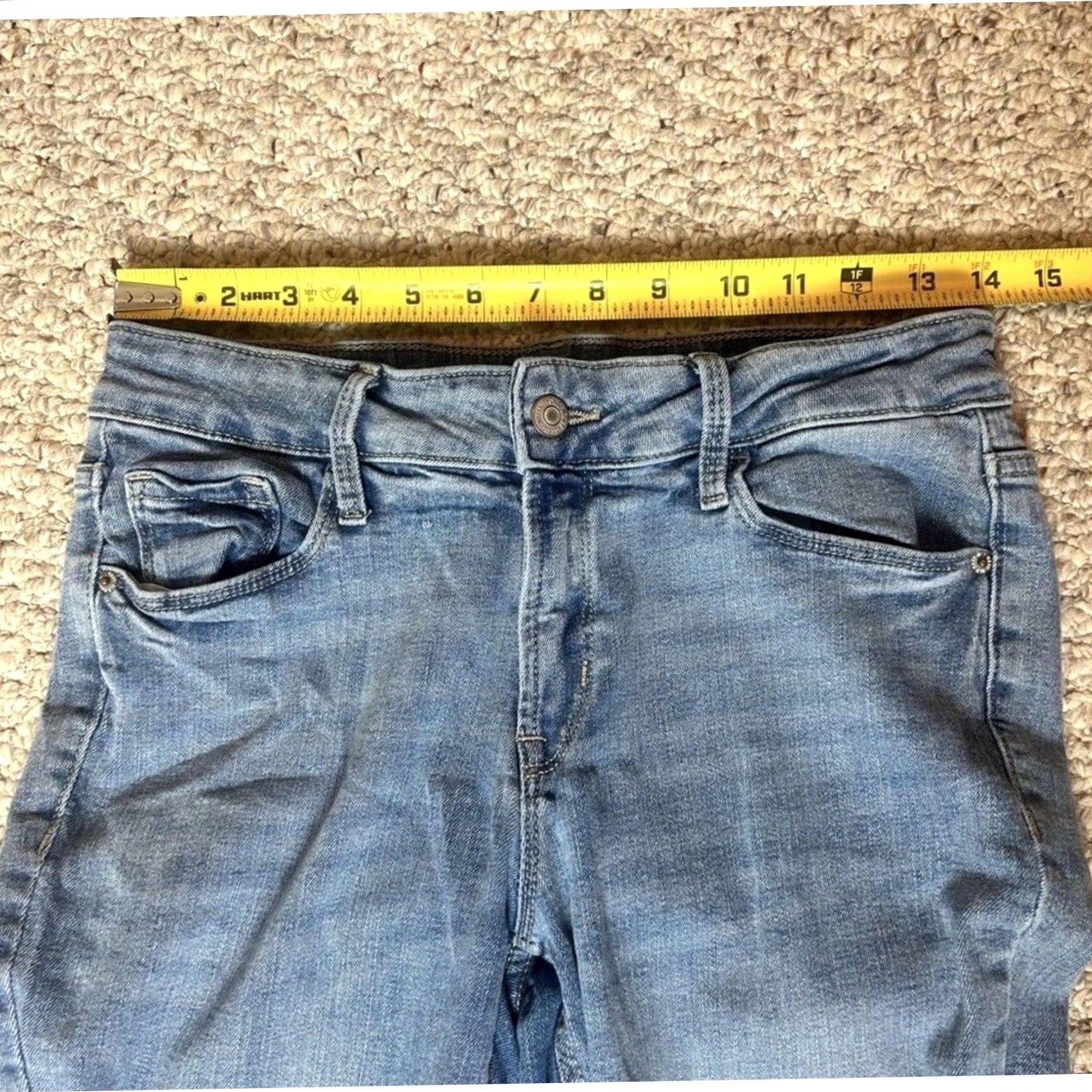 Old Navy VINTAGE Old Navy RockStar Super Skinny Mid Rise Light Wash Denim Jeans 28x28 Womens 6 Blue Size 28" / US 6 / IT 42 - 6 Thumbnail