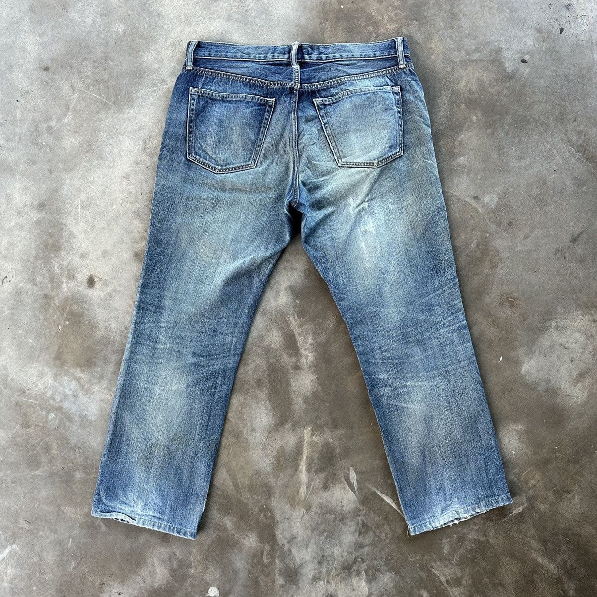 Japanese Brand Vintage Japanese Faded Denim Jean Pant W36 🔥 Size US 36 / EU 52 - 9 Thumbnail