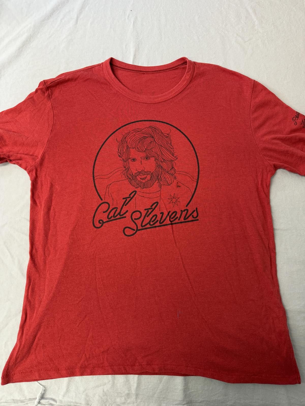 Designer VTG Cat Stevens T-shirt Portrait Portrait Red Room Fan Club Size US XL / EU 56 / 4 - 1 Thumbnail