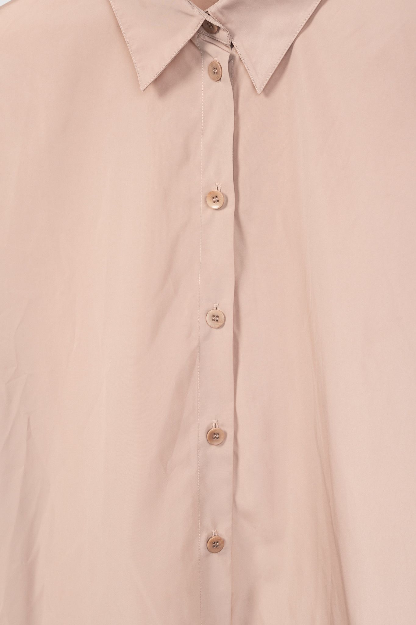 Tibi Tibi Toffee Italian Sporty Nylon Cocoon-Back Buttoned Shirt Size XS / US 0-2 / IT 36-38 - 7 Thumbnail