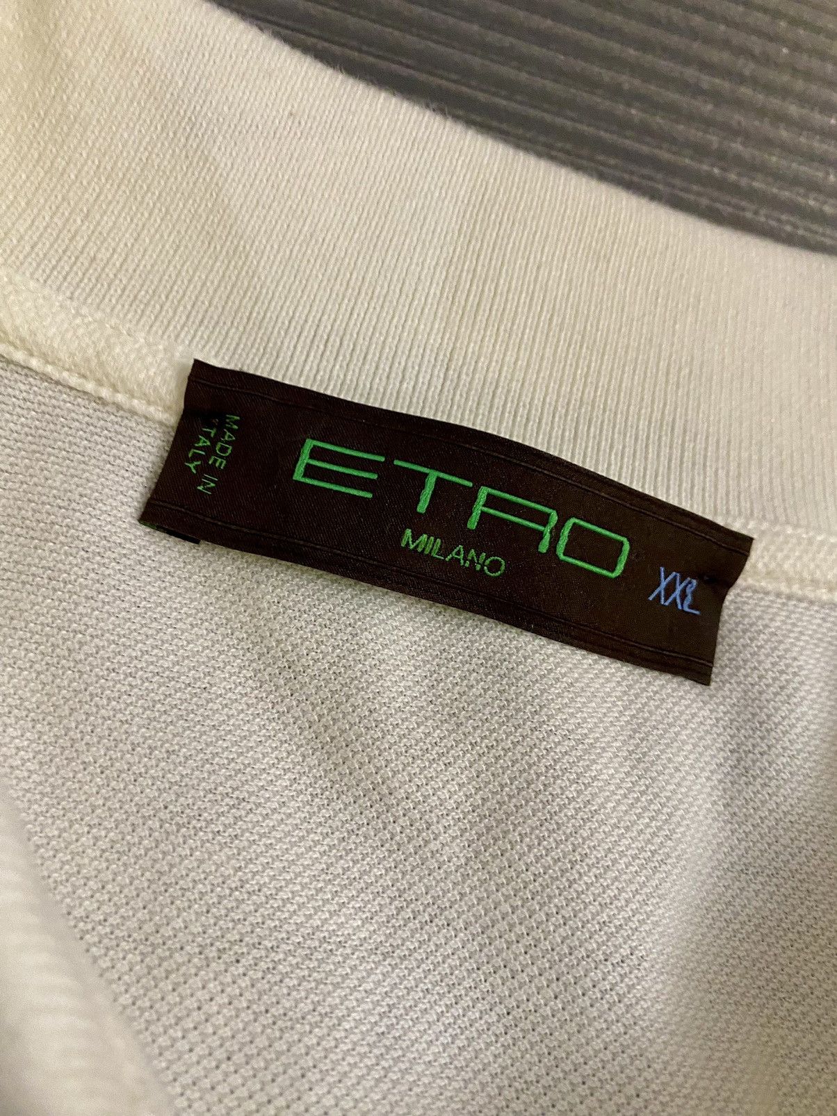 Etro Etro 🇮🇹 white open polo XXL NWT Size US XXL / EU 58 / 5 - 2 Thumbnail
