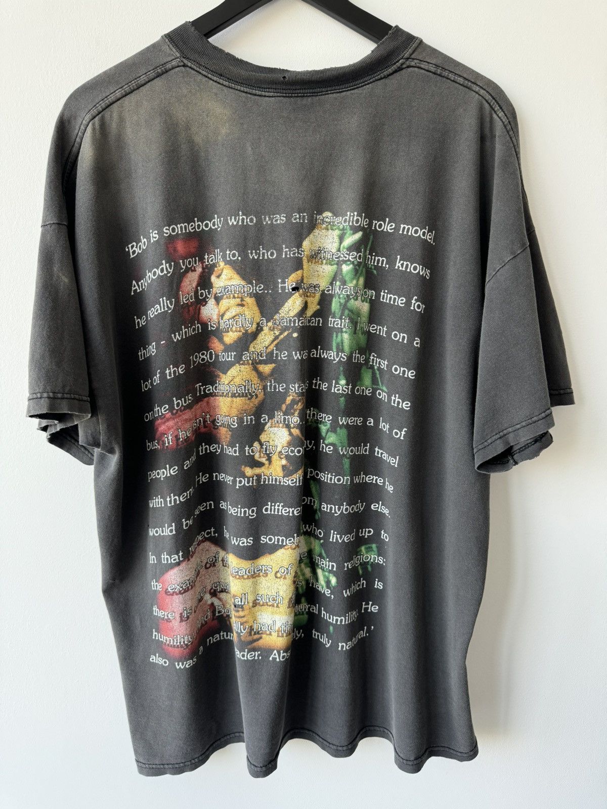 Vintage VINTAGE 90s BOB MARLEY T SHIRT FADED THRASHED OVERSIZED THIN Size US XL / EU 56 / 4 - 6 Thumbnail